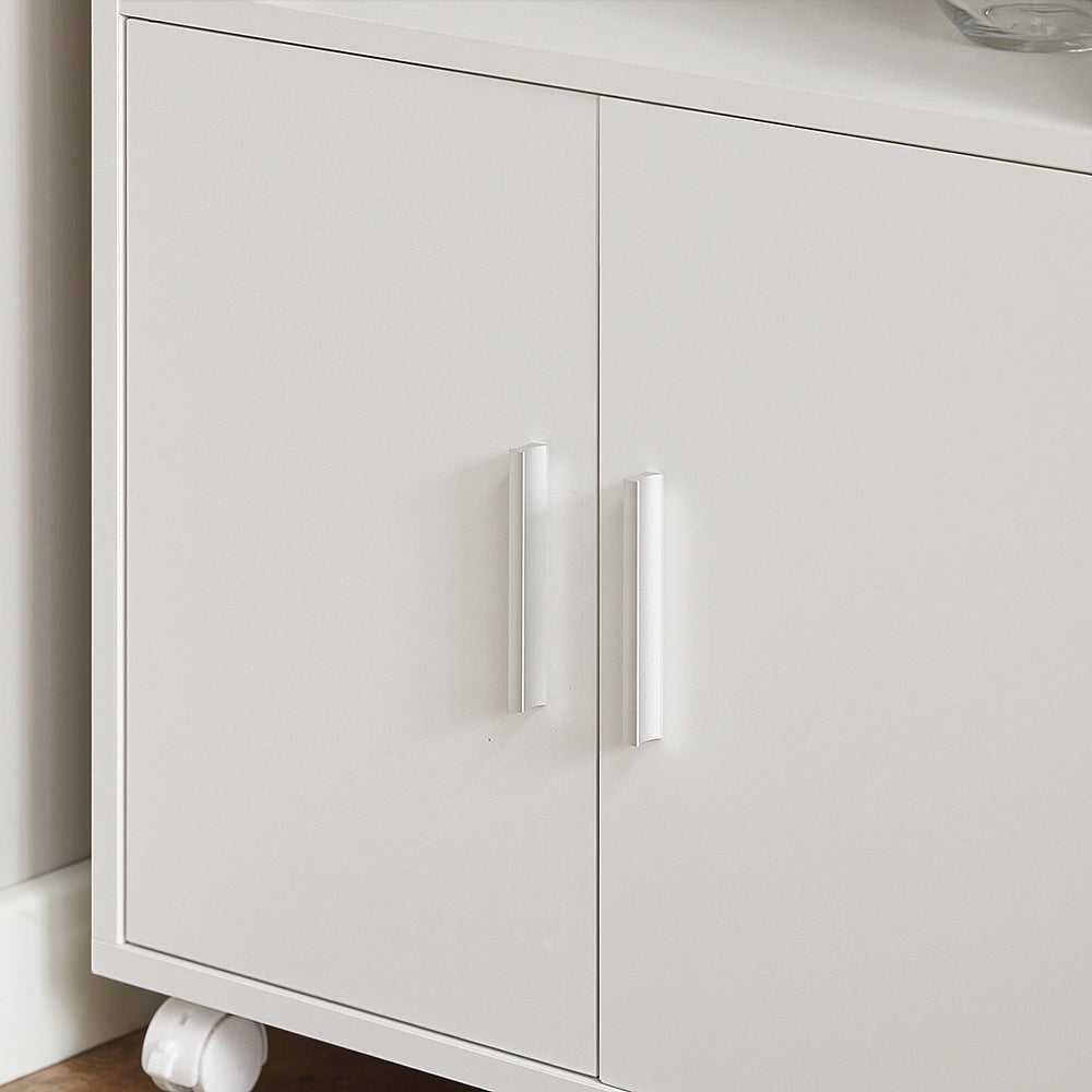 SoBuy Keukenkast op Wielen - 55x38x84 cm - Wit
