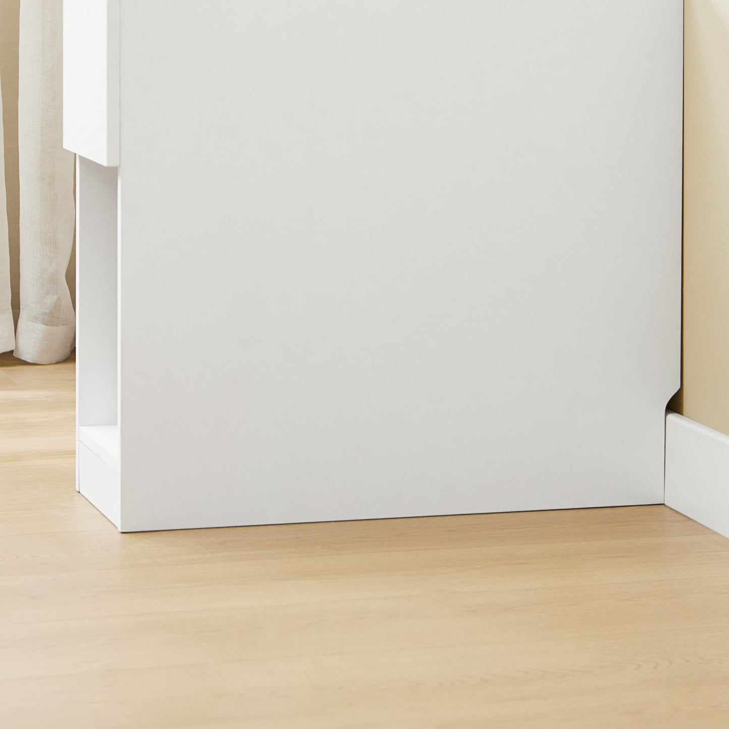 SoBuy FBT162-WN Nachtkastje 20x60x65 cm Wit met 3 vakken voor boxspringbed en kleine ruimtes
