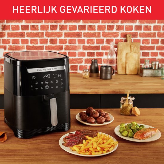 Tefal Easy Fry & Grill XXL EY8018 - 2-in-1 Airfryer & Grill - 6.5L - FlexCook - 8 Programma's - Zwart - Voor 8 Personen