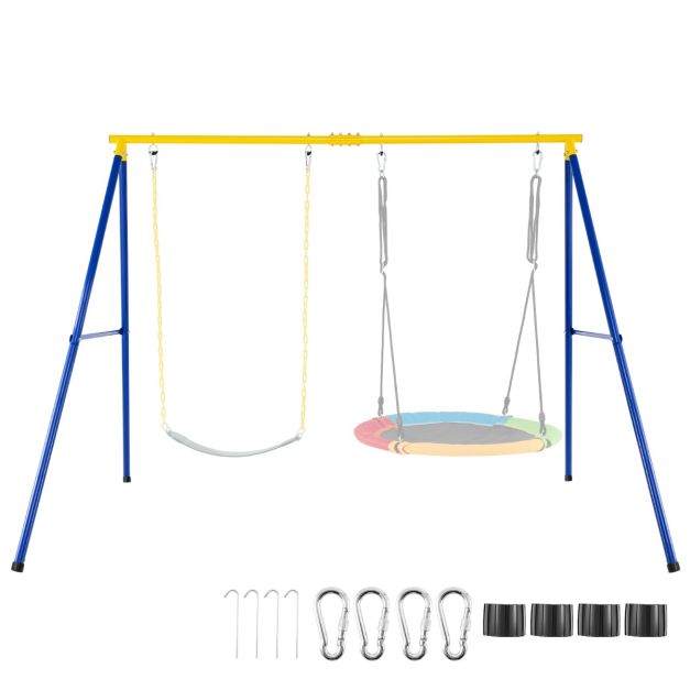 Coast Dubbele Kinderschommel met Frame – 2 Schommels Belastbaar Tot 300 kg