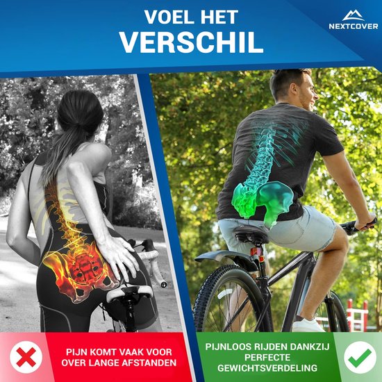 NEXTCOVER® Fietszadel City met Memory Foam 3.0 - Het origineel - ergonomisch Fietszadel Dames of Fietszadel Heren met Memory Foam 3.0 voor Maximaal Rijcomfort - Fiets Zadel Comfortabel zacht
