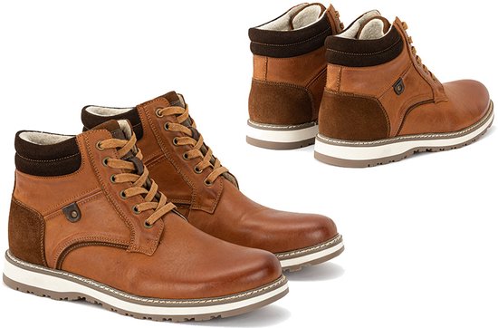 Milanoro - Elegante lederen herensneakers - Zwart - Maat 42