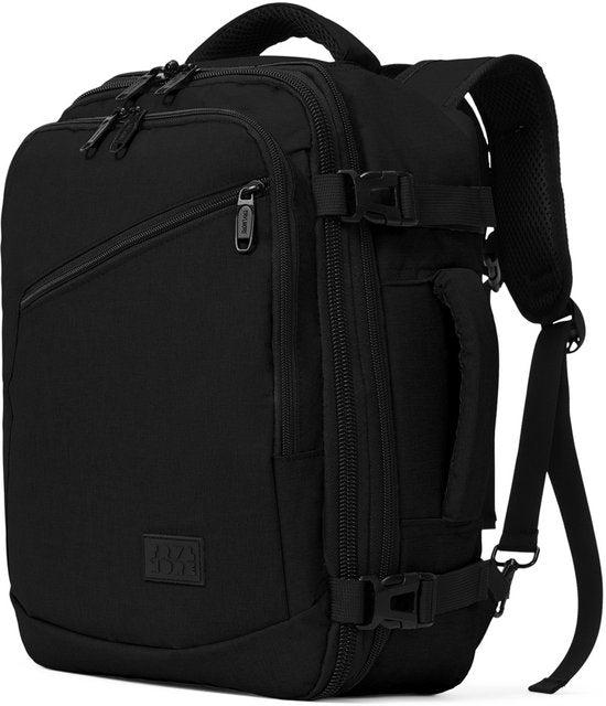 TRVLMORE Reistas - 25L Rugzak - Handbagage - Spatwaterdicht - Rugtas - Weekendtas - Dames en Heren - Zwart