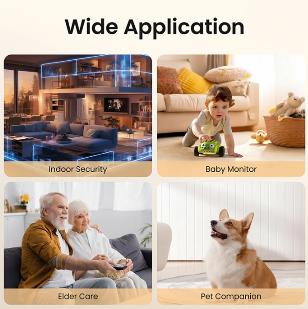 ZOSI Binnencamera - 4 MP 2,5K - Wi-Fi - 360° Draaibaar - Bewegingsdetectie - Nachtzicht - Tweeweg-audio - Appbediening