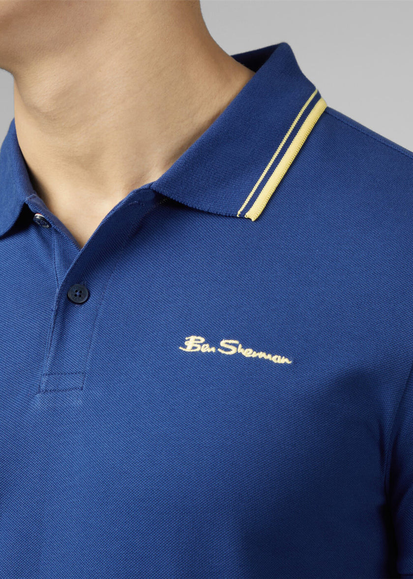 Signature Poloshirt Ben Sherman – Heren – Casual & Stijlvol – Donkerblauw Denim – Maat S