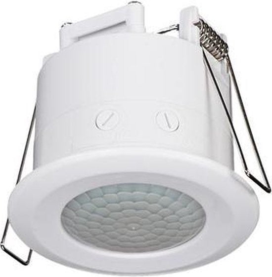 Perel Bewegingsmelder, PIR, 6 m detectiebereik, 360° detectiehoek, IP20, gebruik binnenshuis, plafondmontage/inbouw, wit
