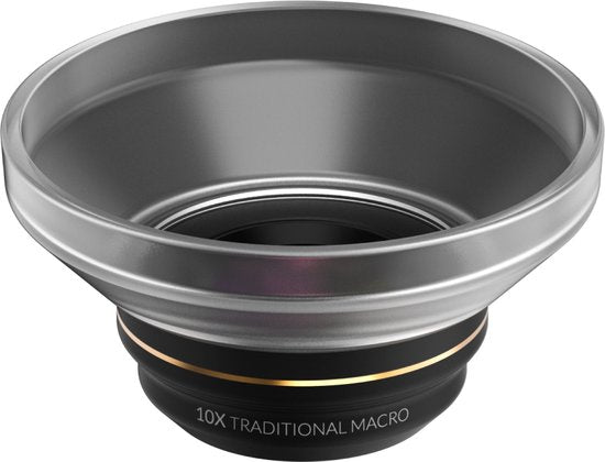 Shiftcam LensUltra 10x Traditionele Macrolens – Sterk vergrote close-up shots – Scherpe focus met toegevoegde scherptediepte – Tot 25x detailopname voor extreme close-ups - Zwart