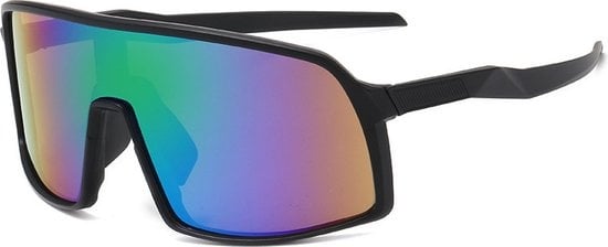 Garpex® Fietsbril - Sportbril - Zonnebril - Racefiets - Mountainbike - Motor - Zwart Frame Groene Lens