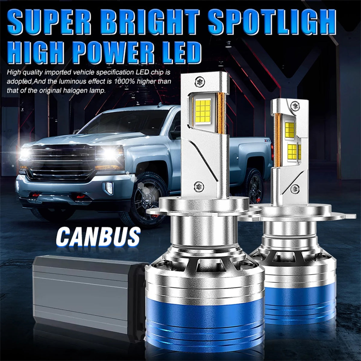 EndureLite H4 LED Mistlampen - 6000K Wit Licht - Set van 2