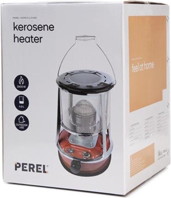 Perel Draagbare Kerosine-/Petroleumkachel – 2600 W – Buiten Gebruik – Robuust & Draagbaar – Kamperen & Tuin