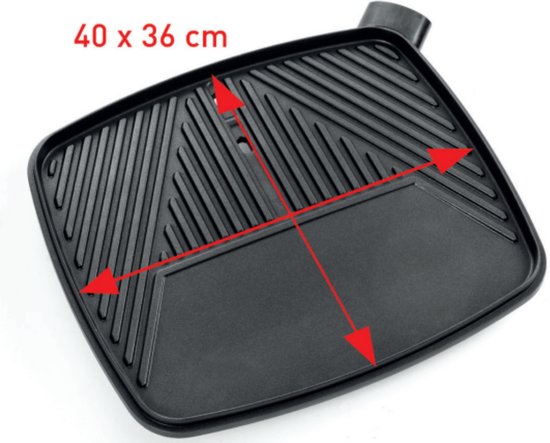 FRITEL barbecue BBQ 3278 - Elektrische bbq / Tafelgrill - Groot Grillopp. 40x36cm - 2000W - Afneembare plaat + Onderstel