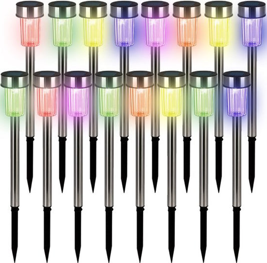 Tuinverlichting LED – 16 stuks Waterdicht – Rood Groen Blauw