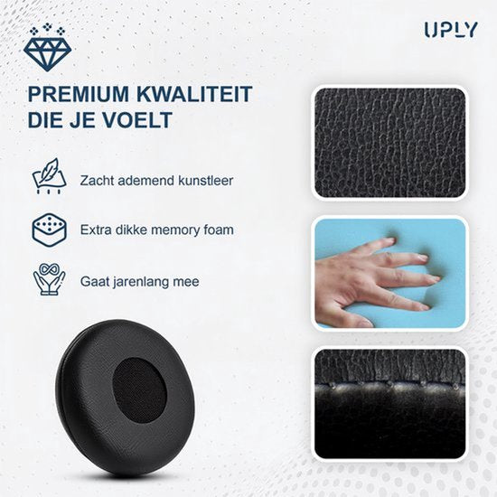 Set Oorkussens voor Jabra Koptelefoon - Evolve 20 Oorkussen - Evolve 20/20se/30/30II/40/65 - Kunstleer met Traagschuim