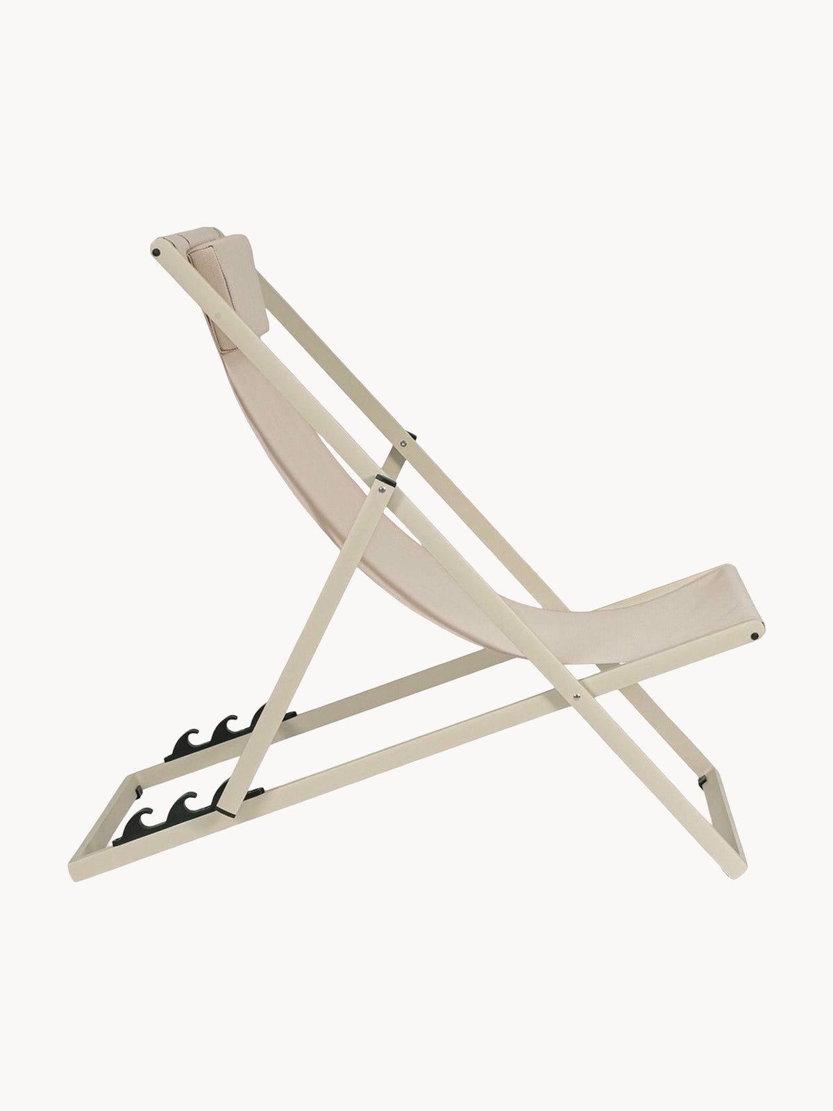 Bizzotto Taylor Tuin Ligstoel - 3 Verstelbare Standen - 102 x 61 x 74 cm - Zandkleurig