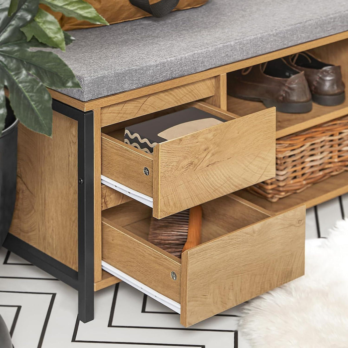 SoBuy Schoenenkast - FSR149-N - Spaanplaat & MDF - Max. 150kg. - 110x35x45cm - Bruin