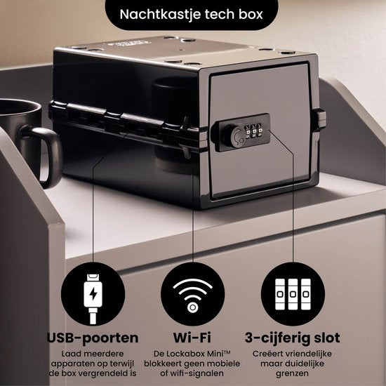 Lockabox Mini™ Opbergbox met Cijferslot – Afsluitbare Medicijnkast – Polycarbonaat Kluis – Koelkast en Diepvries Proof – 3 Liter – 22,3 x 15,4 x 12 cm