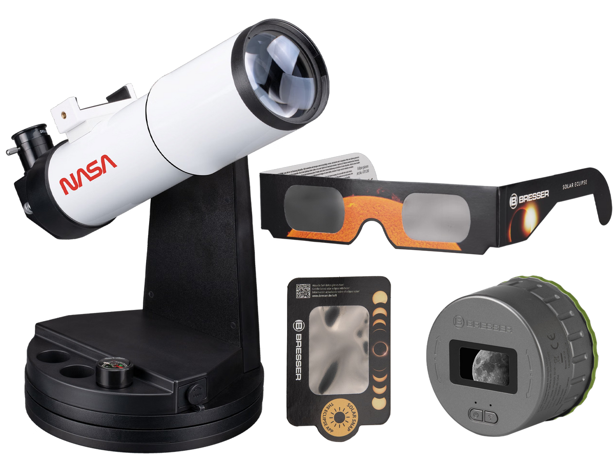 Bresser NASA Observatiebundel & PushTo-Telescoop 70/350 mm – Zwart – RVS & Kunststof