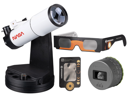 Bresser NASA Observatiebundel & PushTo-Telescoop 70/350 mm – Zwart – RVS & Kunststof