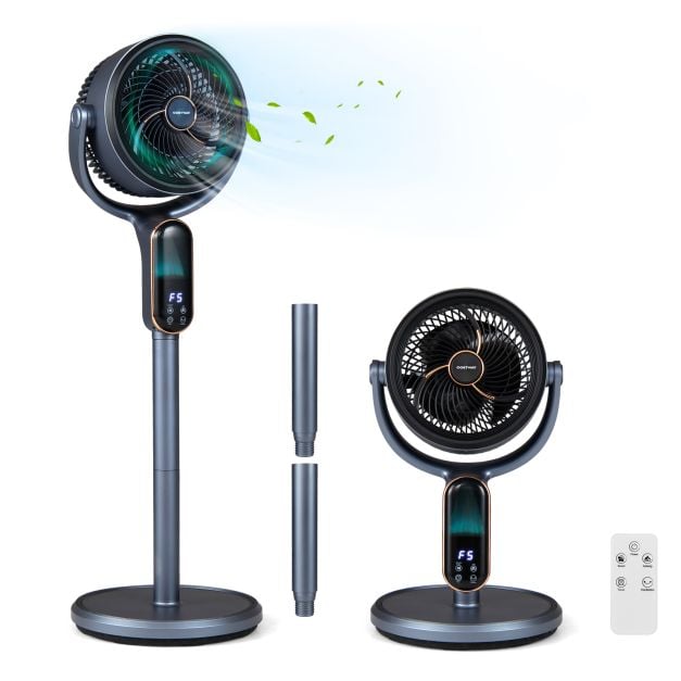 Coast Verstelbare Statiefventilator – 8 Snelheden – 54-96 cm – Grijs