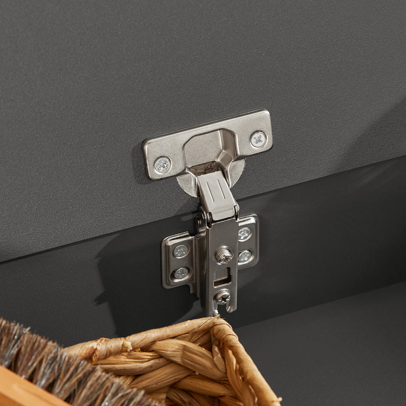 SoBuy Schoenenkast met Zitvlak - 80 x 30 x 46 cm - Zwart/ Grijs