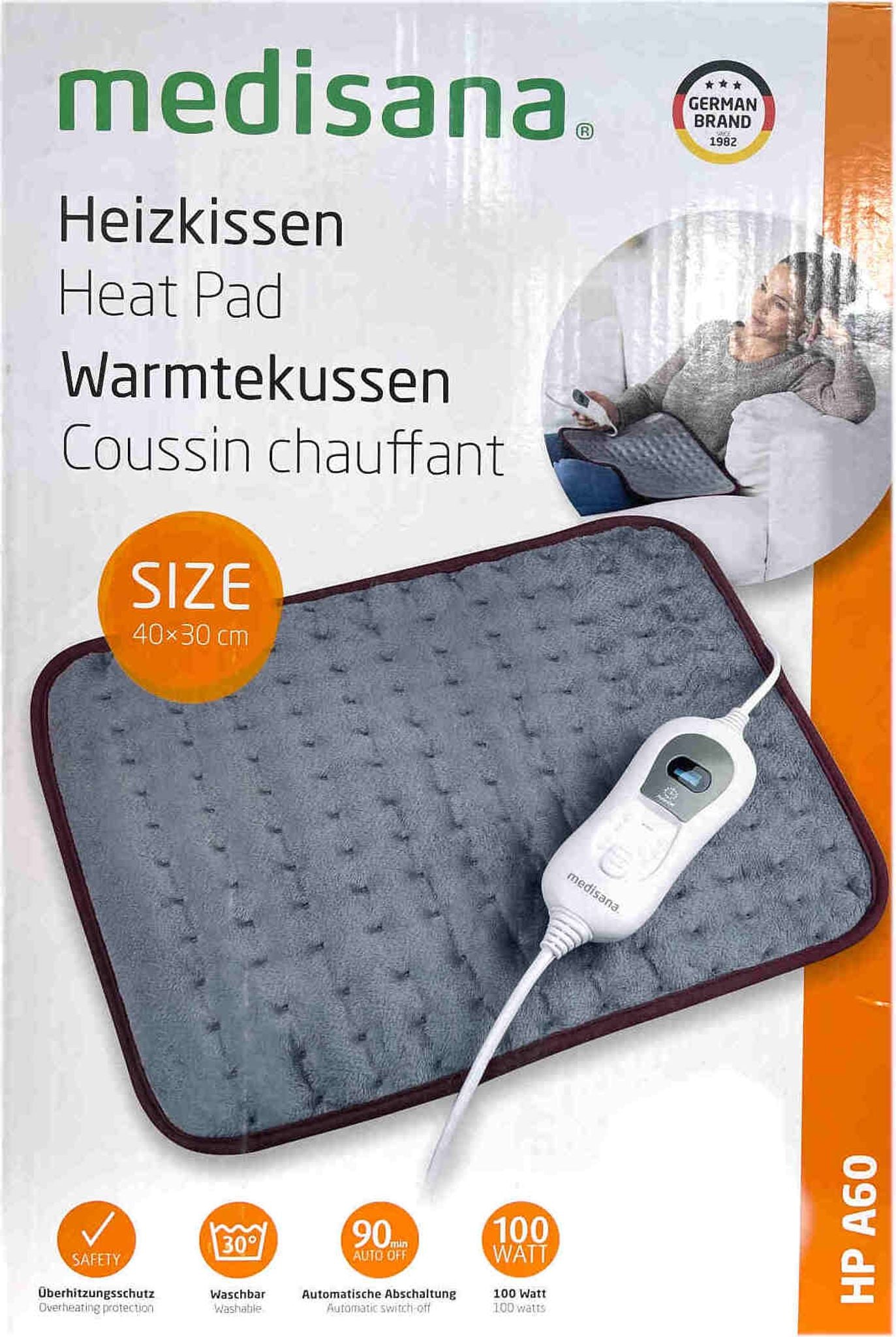 Medisana Warmtekussen HP A60 - 30x40 cm - Grijs