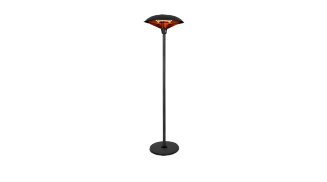 VONROC – Terrasverwarmer Staand – 2000 W & 360 Graden Straling – Voorzien Van 3 Standen En Kantelbeveiliging – Voor Veranda En Overkapping – Matzwart Metaal