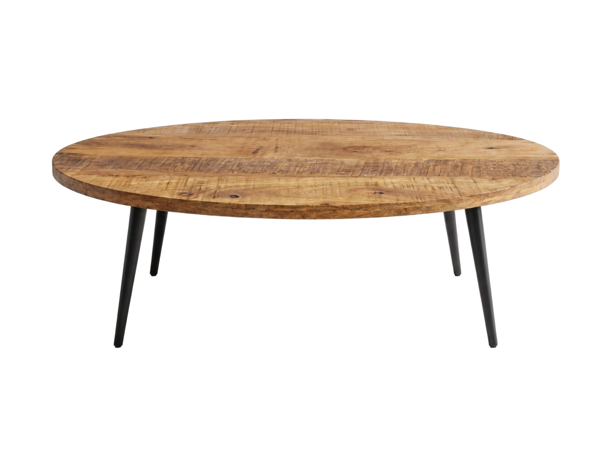 White Label Salontafel Zurich - Mangohout en ijzer - 100 cm
