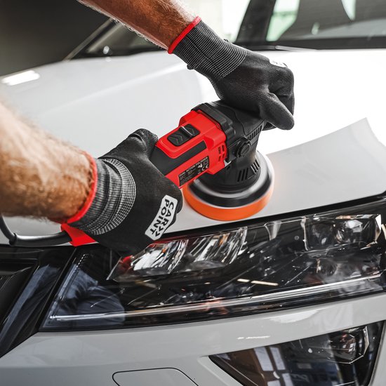 Carpoint Dual Action Polijstmachine - 650Watt - 6 snelheden - 2000-6400 Polijstbewegingen - 9mm Excentrische uitslag