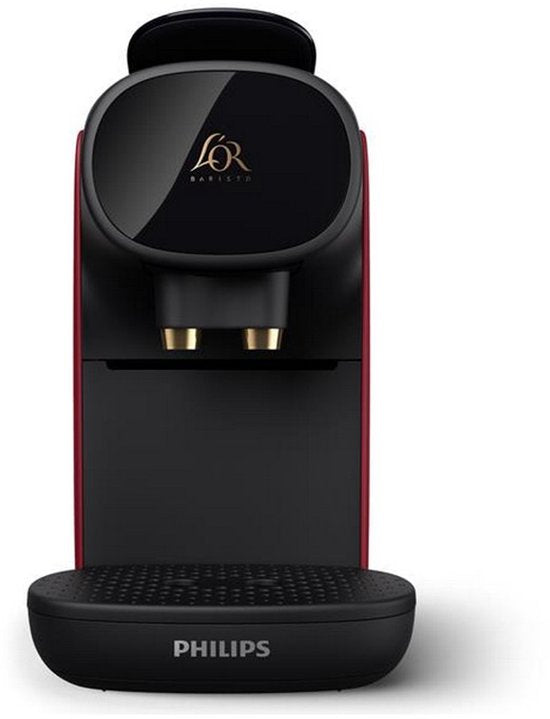 Philips L'OR Barista Sublime Koffiezetapparaat LM9012/50 - Geschikt voor Capsules - Koffiecupmachine en 9 Espresso en Barista Capsules - Zwart en Rood