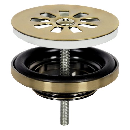 Differnz Helios fonteinset - 37,5x18,5x9,5 cm - Rechthoek - 1 kraangat - Recht matte gouden kraan - Mineraalsteen Marmer