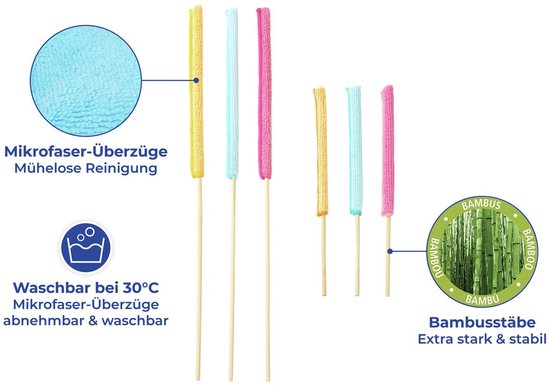 Maximex Microfiber Gap Cleaner Set 6-delig - 6 stuks - 1 x 45 x 1 cm