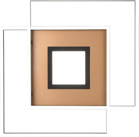 Trio Plafonniere Via – LED Plafondlamp – 36W – Messing – 50 x 50 x 6,5 cm