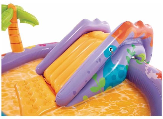 Intex Opblaasbaar speelzwembad - Dino Park - met glijbaan - 201x157x69cm