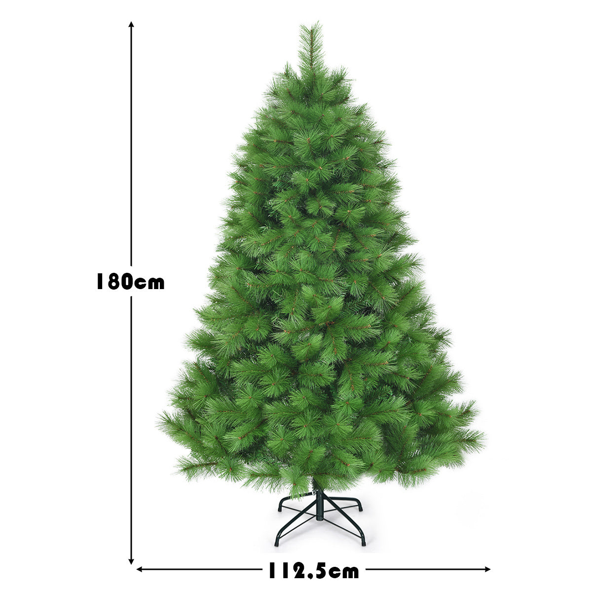 Coast Kunstkerstboom Groen – 112 x 180 cm – 586 Takpunten met Metalen Standaard