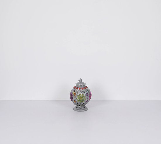 Globo tafellamp Gelasius - zilver - metaal - 27 cm - E27 fitting - 15658T