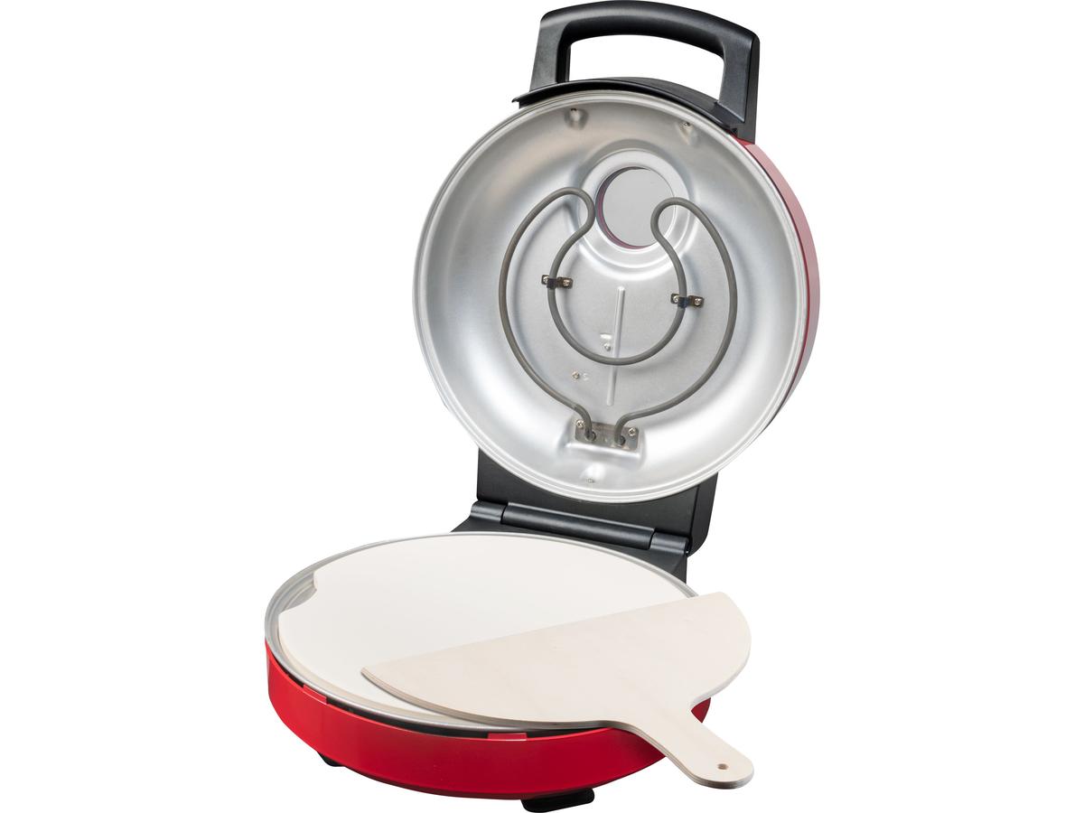 Bestron Pizzasteenoven - 30 cm - 1500W - Rood