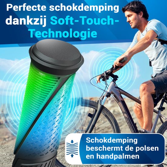 Nextcover Fietshandvatten - Comfort Grip - Ergonomisch - Universeel - Zwart