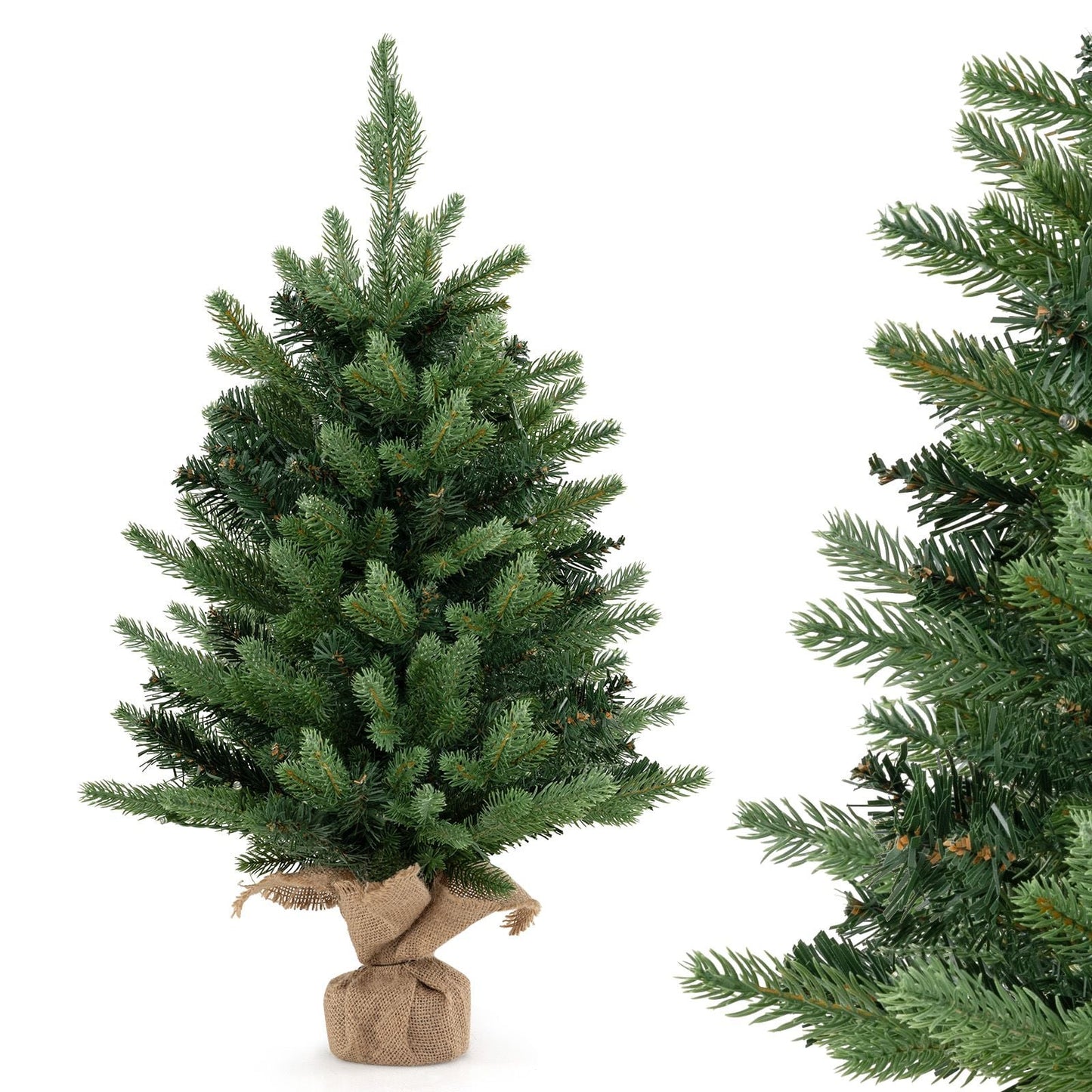 Coast Kunstkerstboom Tafel 60 cm Groen – 234 Takpunten – Met 35 Warmwitte LED Lampjes
