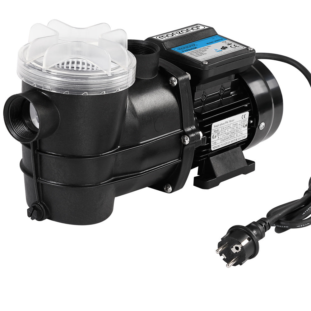 Monzana Filterpomp + Voorfilter - 9.960 l/u 400 W IPX5 – Zwart