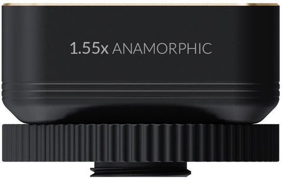 Shiftcam LensUltra 1.55x Anamorphic – Cinematografische Ultrabrede Video – Kenmerkende Anamorfe Flare – Fluorietoptiek voor Beeldhelderheid en Kleurnauwkeurigheid - Zwart