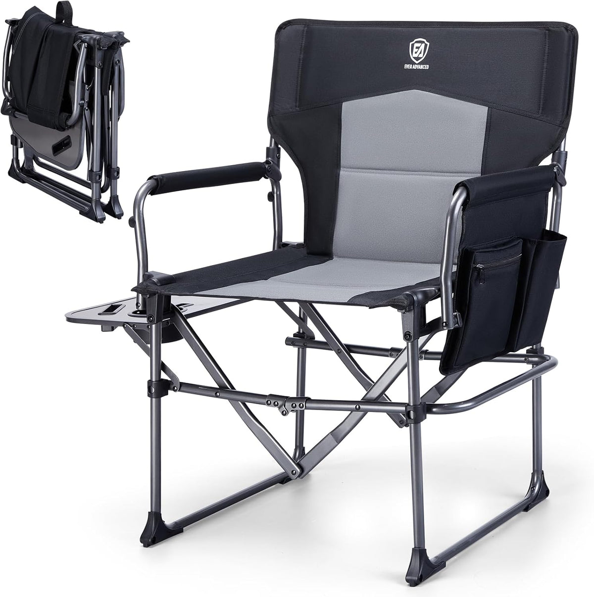 EVER ADVANCED regisseursstoel DC-1026 - zwart - 43 × 53 × 92 cm