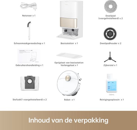 Dreame L10s Pro Ultra Heat - Robotstofzuiger met Heetwater Dweilfunctie - Objectdetectie en vermijding