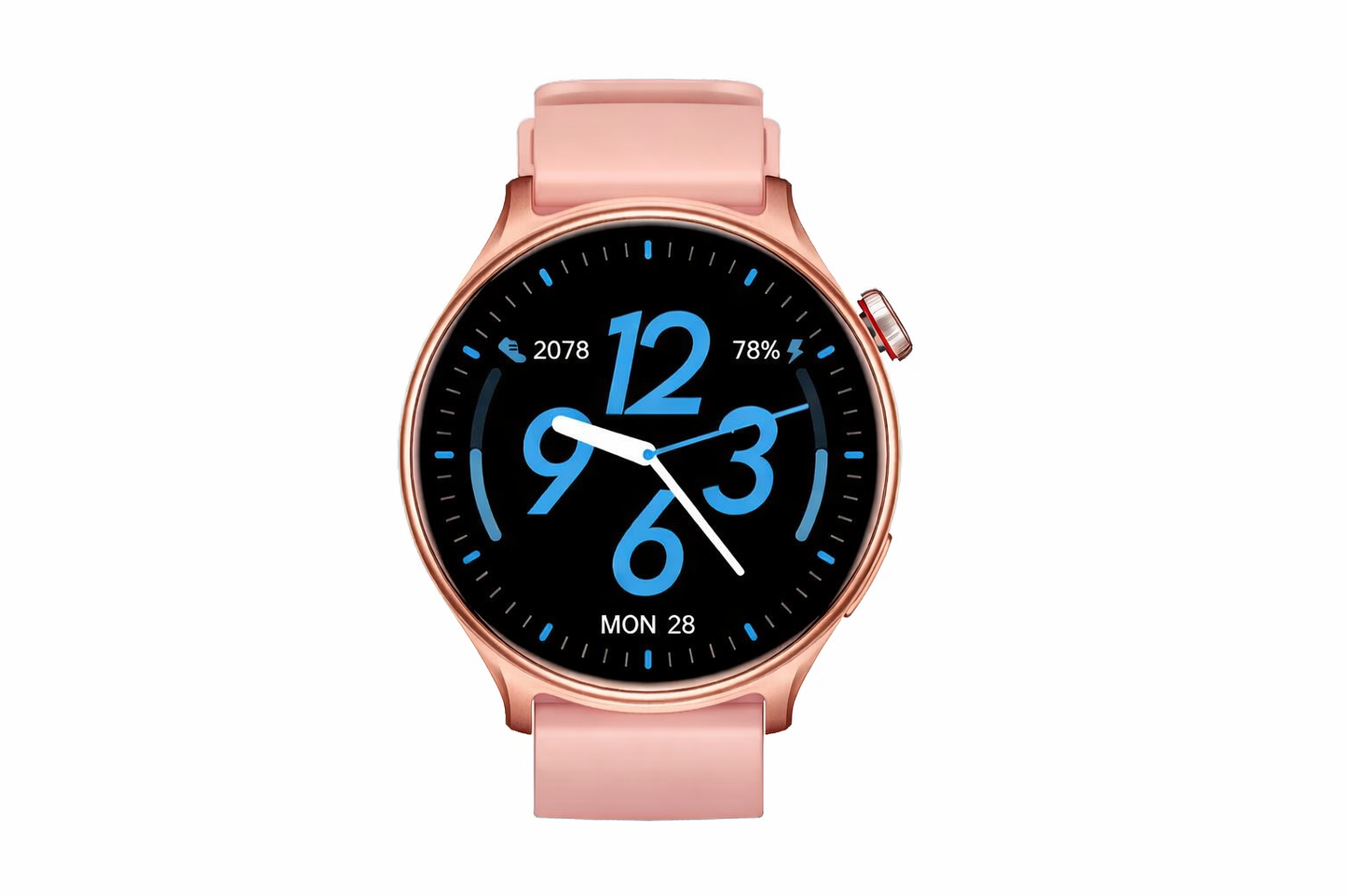 Vlectro Smartwatch R01.0 – Ronde Bluetooth Smartwatch – 1,46 Inch HD Display – Roze – IP67 Waterdicht