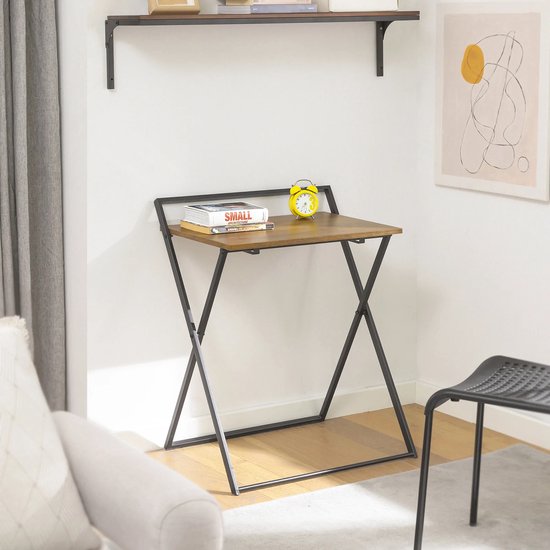 Mara Opvouwbaar Bureau - Computerbureau - Studietafel - Draagbaar - MDF - Bruin - 63 x 45 x 77 cm