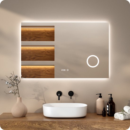 Mirlux Badkamerspiegel met LED Verlichting & Verwarming – 110x70CM