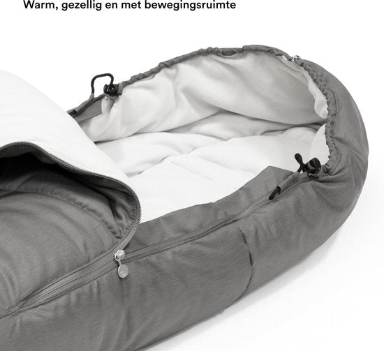 Stokke Xplory X, Modern Grijs - Luxe kinderwagen - Verstelbaar voor comfort van zowel baby als ouders - Vulling, harnas en reflecterende ritssluiting voor extra veiligheid - In één stap op te vouwen