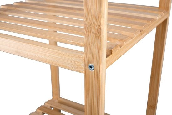 alpina Badkamerrek 5-laags - Badkamermeubel - 32x33x141cm - Bamboe