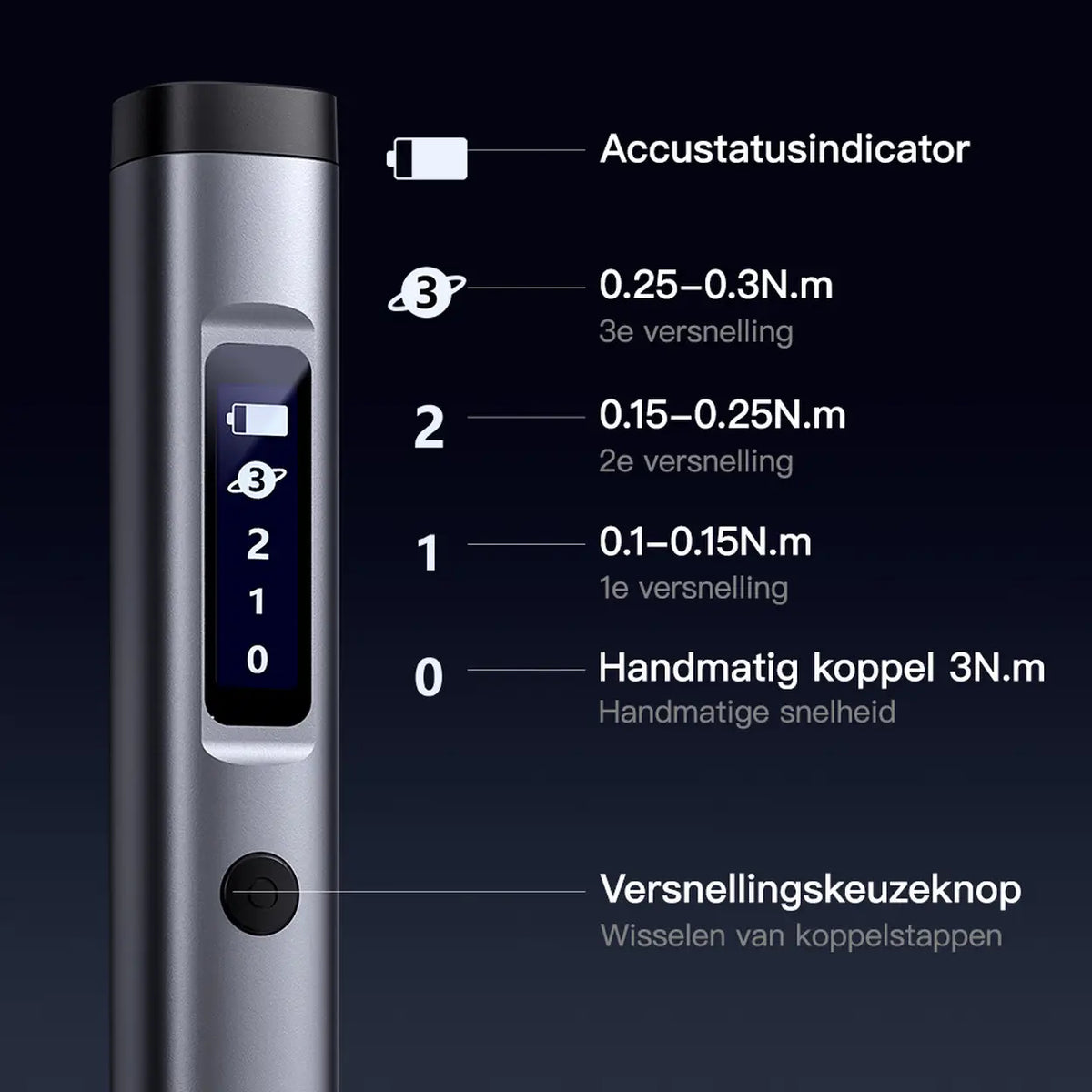 EasyWox 57-in-1 Elektrische Precisieschroevendraaier - Grijs