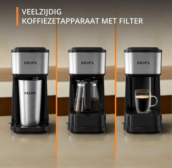 Krups Simply Brew KM207D10 - 3-in-1 Filter koffiezetapparaat - Inclusief Isotherme drinkbeker