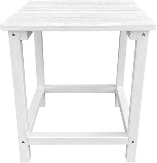 AXI Tess Bijzettafel Wit – Houten tuintafeltje – Vierkant – 40,5 x 40,5 x 46 cm – FSC 100% Hemlock hout – Voor tuin, terras en balkon